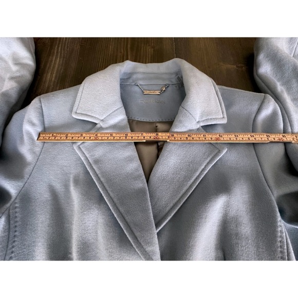 Calvin Klein Pastel Blue Wool Blend Peacoat Long Womens Size 12 -‎ New With Tags - Picture 8 of 11